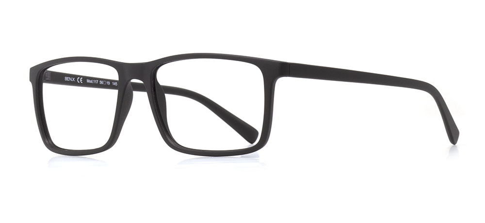 BENX Eyeglasses Adult Man Rectangular Full-Rimmed Grilamid (TR90) Unfiltered BXTR90 117-M06